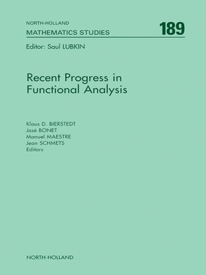 cover image of Recent Progress in Functional Analysis